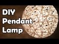 How to make a Modern Pendant Lamp (라피아 전등갓 ,한글자막 있음)