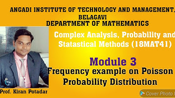 18MAT41 Module 3: Example on Poisson distribution