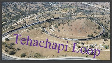 [4k] Drone Timelapse of Train Passing through Tehachapi Loop (Tehachapi, California) | DJI Air 2