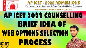 #AP_ICET_2022_COUNSELLING #ICET_WEB_OPTIONS_PROCESS BRIEF IDEA OF WEB OPTIONS SELECTION PROCESS.