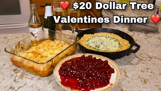 Making a $20 Dollar Tree Valentine's Day Dinner | Date Night on a Budget