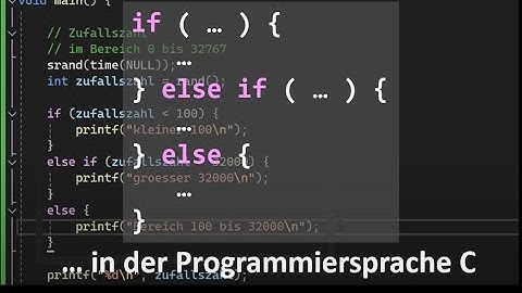 Bedingungsprüfung mit if-else in C
