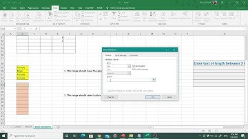 Lecture 9 Data Validation in MS Excel