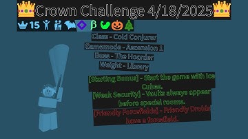 Crown Challenge 4/18/2025 - Randomly Generated Droids