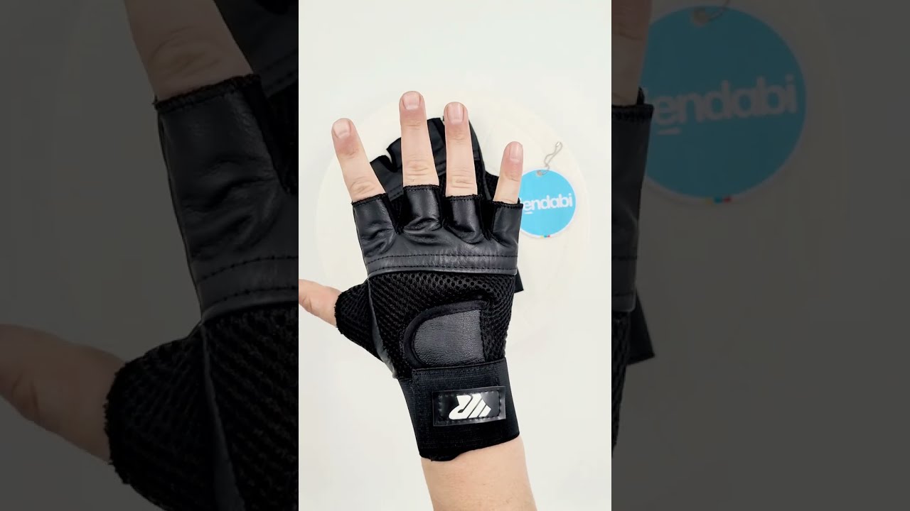 Guantes Para Pesas Gimnasio 100% Cuero Con Muñequera Mujer – TIENDABI