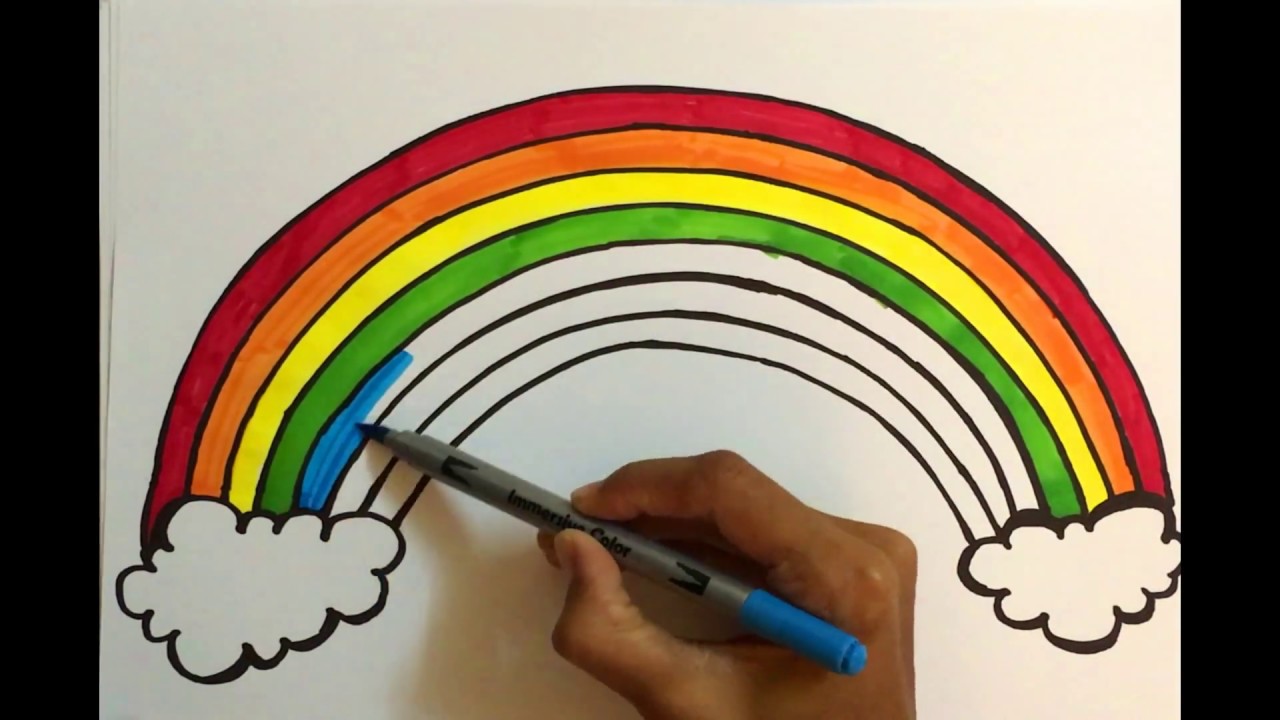 How to draw a Rainbow. ( Drawing and Coloring Pages for Kids ) #13