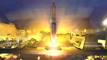 Satellite Rocket Launch On A Rail Endpoint @ Black Mesa 1.0 mission before HalfLife Alyx