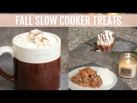 3 Easy Fall Slower Cooker Recipes || Stuffed Apples, Pumpkin Spice Latte, Apple Crisp