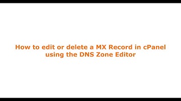 How to edit or delete a MX Record in cPanel using the DNS Zone Editor