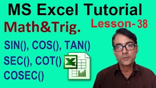 SIN, COS, TAN, COSEC, SEC, COT formula in ms excel | math and trig | ms excel for beginners 38 screenshot 4