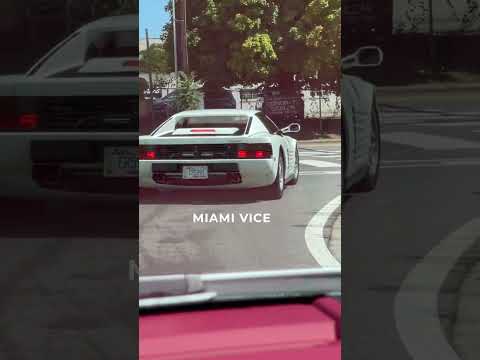 Miami Vice Ferrari Caught in Traffic #ferrari #testarossa #supercars