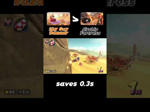 Shy Guy Bazaar to Airship Fortress Shortcut #intermissionrevolution #mariokart #mkworld