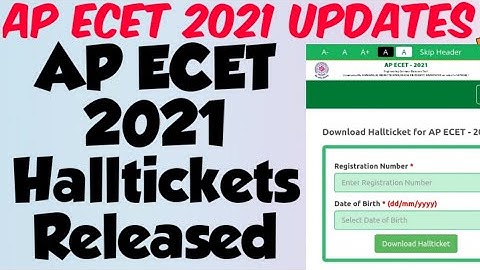AP ECET 2021 Halltickets Released//How to Download AP ECET 2021 Halltickets//Self Declaration form