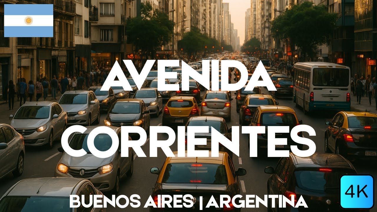 AVENIDA CORRIENTES | Driving Tour Buenos Aires Argentina 4K 🇦🇷