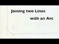 How to link or join two given perpendicular lines with an arc