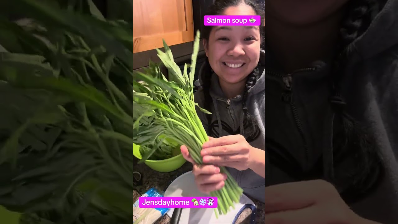 Salmon soup! Pinoy style! 