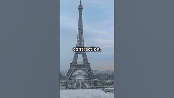 The Eiffel Tower Shrinks in Winter! 🗼❄️ #shorts  #viralvideo