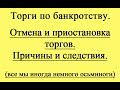 Отмена и приостановка торгов. Причины и следствия.