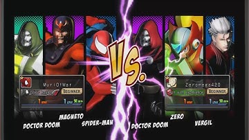 UMVC3 - MAGNETO/DOCTOR DOOM/SPIDER-MAN VS ZERO/DOCTOR DOOM/VERGIL!