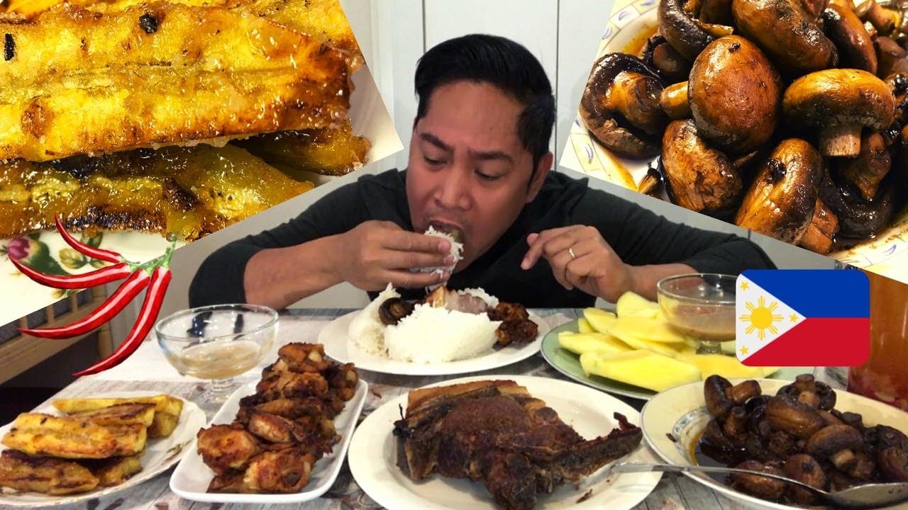 PRITONG PORK CHOP! MANGGA at Bagoong! SUPER SPICY CHICKEN WINGS! MUSHROOM ADOBO! Filipino Food.