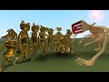 ALL GOLDEN CARTOON CATS VS THE MEGAHORN! Garry's Mod [Leovincible Siren vs Trevor Henderson Cartoon]