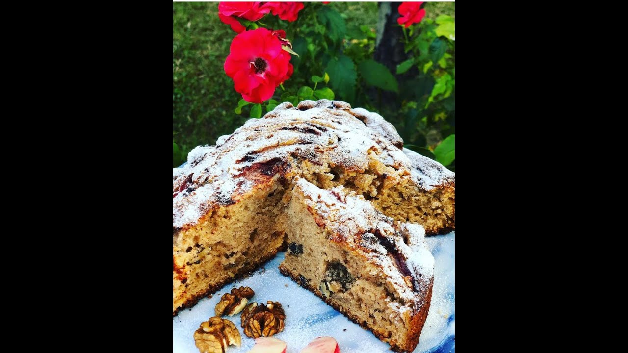 Dalından organik nektarinli(şeftalili) kremalı kek şeftalilinektarin