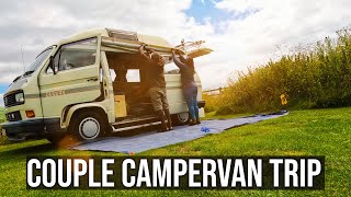 COUPLE VW T25 CAMPERVAN CAMPING - Clear Skies One Night Stay [ASMR]