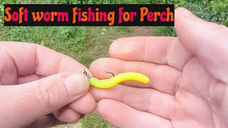 Soft worm jighead fishing for Perch
