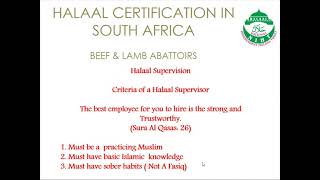 Halal Certification In South Africa–Beef Lamb Abattoirs