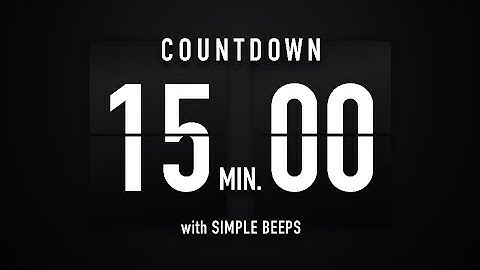 15 Minute Countdown Timer 🕙 Flip Clock with Simple Beeps 🔊🖤