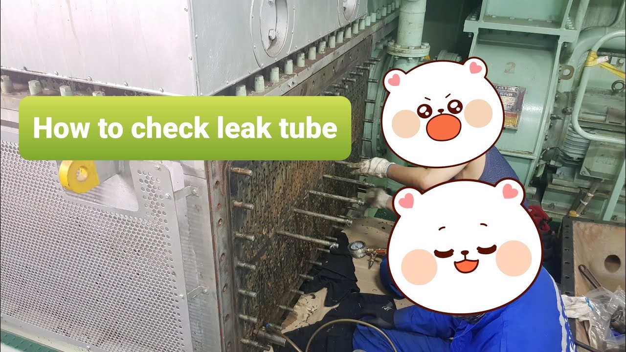 How to check leak tube of air cooler for main engine(MAN B&W 7S60MC) - YouTube