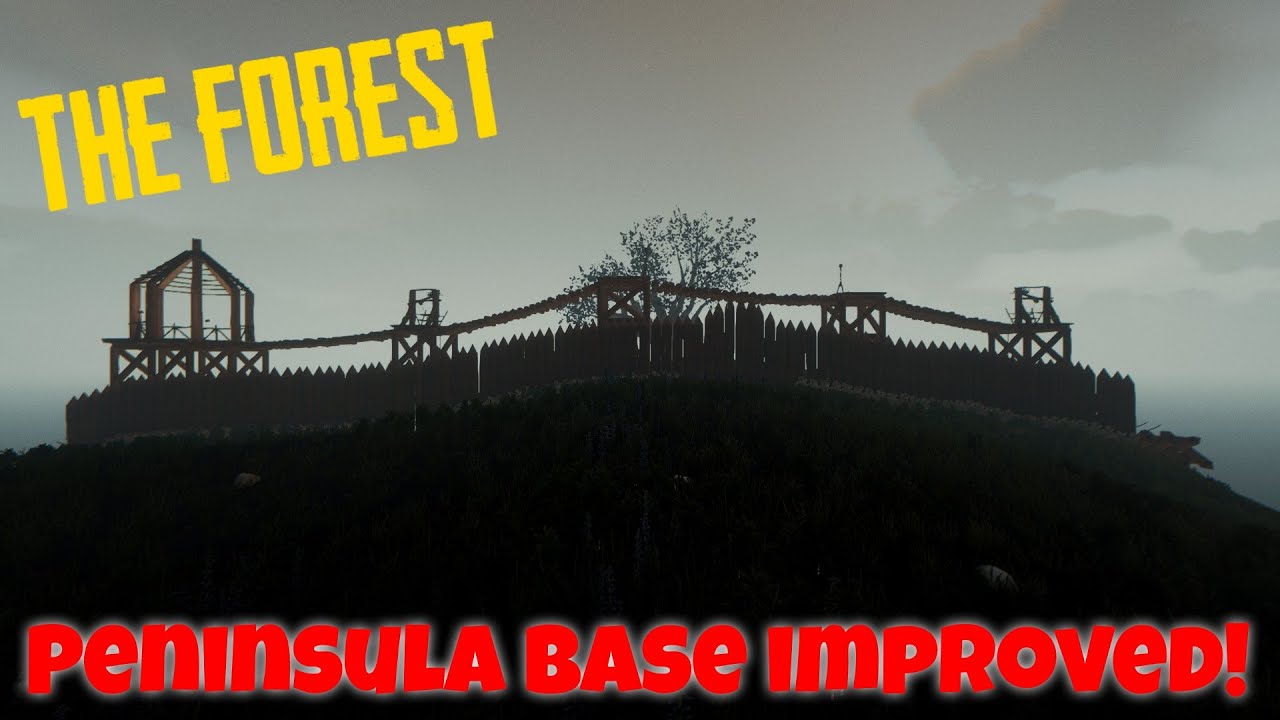 Peninsula Base IMPROVED! Defensive Walls [The Forest 0.45] YouTube