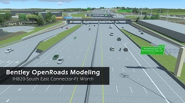 Bentley OpenRoads Modeling - IH820 - South East Connector - Ft Worth