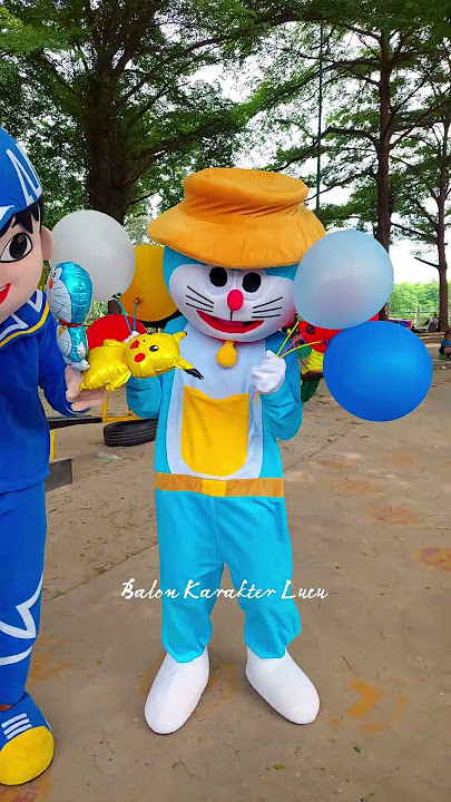 Badut Doraemon Joget Bawa Balon #badutlucu #badutulangtahun #funnyclown #clown