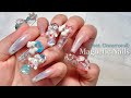 시나모롤과 자석젤로 고급스럽고 화려한 키치네일✨🧲/ 셀프네일/ 젤네일/ Magnetic Nail Art Tutorial