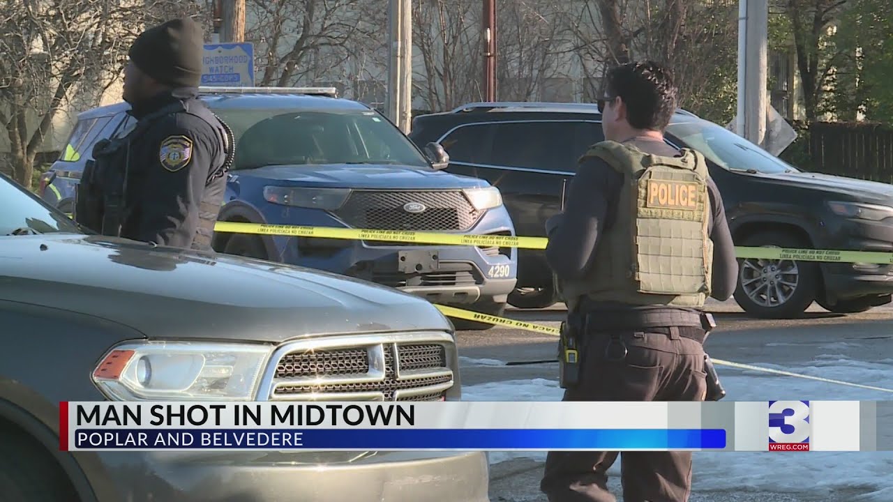 Man shot in Midtown on Poplar and Belvedere - YouTube