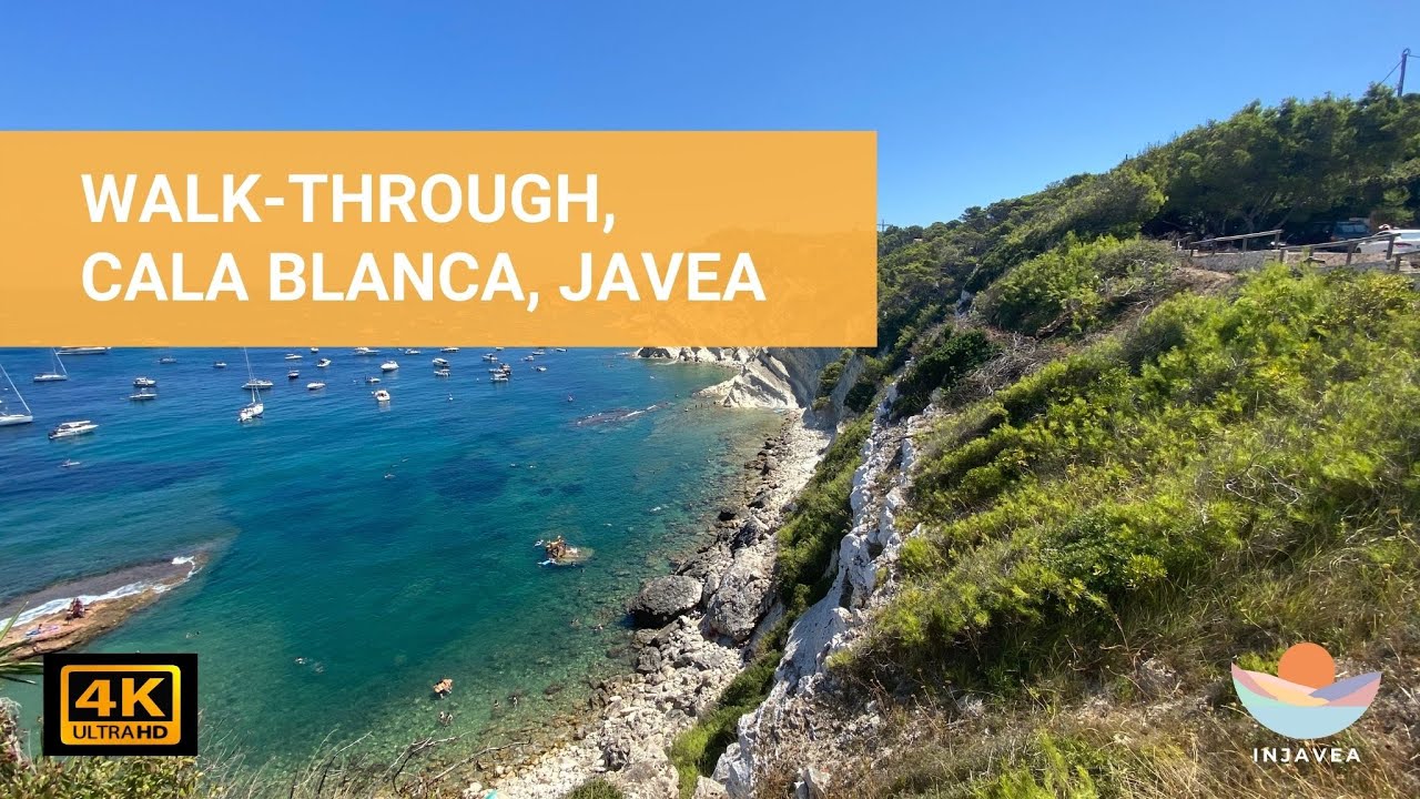 4K Beach walk around Cala Blanca in Javea | Javea Walks | Things to do in Javea