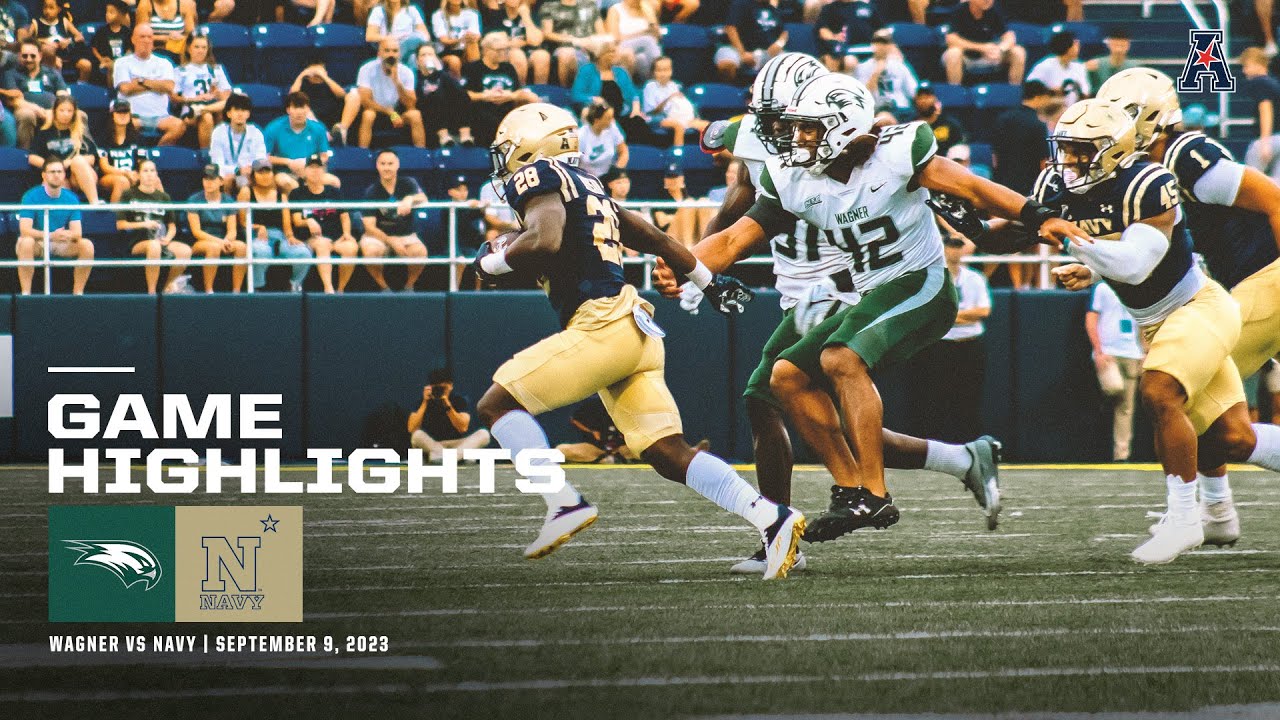 Game Highlights Wagner vs Navy Football (September 9, 2023) YouTube