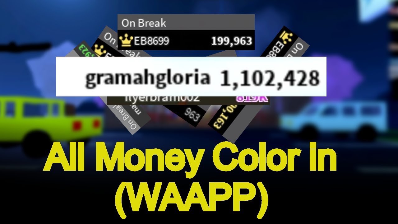 All moneys color/how to get them |work at a pizza place|ROBLOX| - YouTube