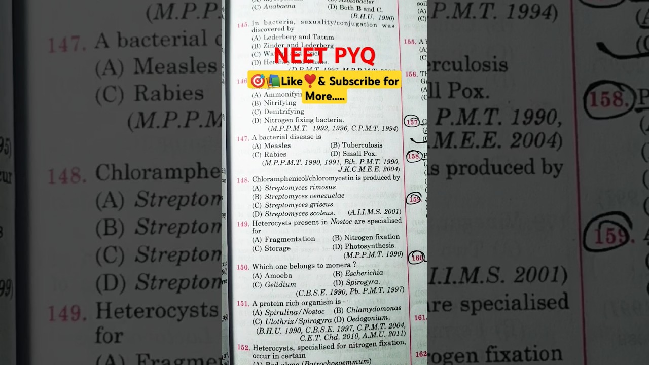 Bacteria 🦠🧫 PYQ