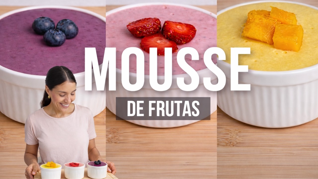 Mousse de Frutas con 3 ingredientes | Fácil y Rápido