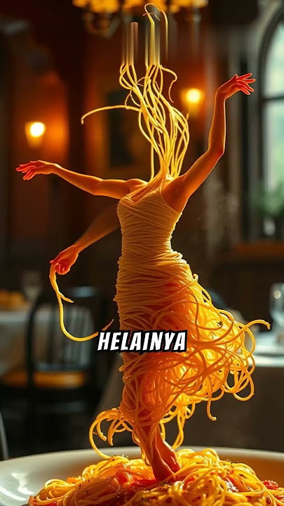 “The Miracle of Spaghetti Art” ('keajaiban seni dari sepiring spaghetti')#artoffood #CulinaryArt