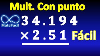 11. Cómo multiplicar números CON PUNTO DECIMAL paso a paso. EJERCICIO RESUELTO