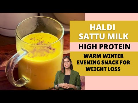 Haldi Sattu Milk Recipe | High Protein Winter Drink for Weight Loss & Immunity