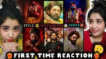 First Time Reaction🔥 Allu Arjun  Attitude Video 🥵 The Icon Star Pushpa 👹