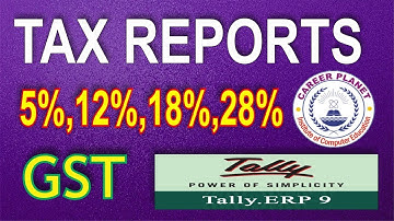 GST Tax Rate wise Report in Tally ERP 9 Part-54|Tally for GST Tax Report in GSTR 1 GSTR 2|Tally GST