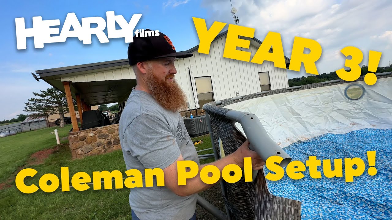 YEAR 3!!! Coleman Pool Setup! It's still alive! - YouTube