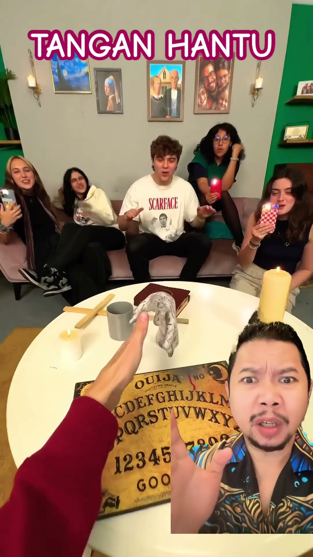 JANGAN PEGANG TANGAN BERHANTU!!!? #halloween #horror #partygames #shortvideo