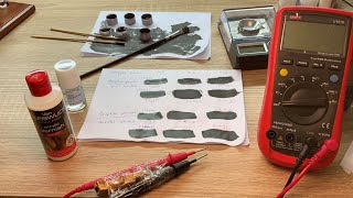 How to make conductive paint ( Graphite powder + Nail Hardener or Acrylic Varnish )