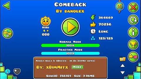 [C] COMEBACK BY DANOLEX | GEOMETRY DASH 2.11